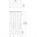 Φωτιστικό Κρεμαστό LED 11x5W 4950lm 230V Θερμό Φως LOYA 003064-003496